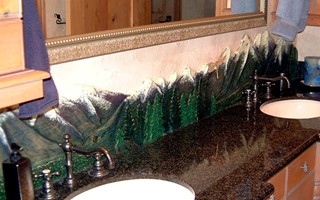Carved Mountain Backsplash