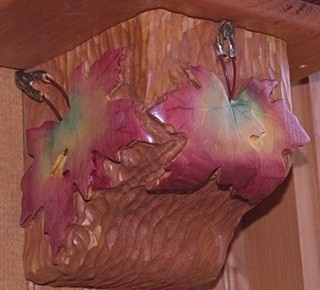 Carved Maple Leaf Corbel