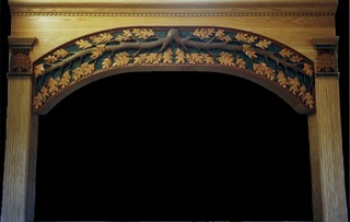 Carved Oak Leaf Doorway