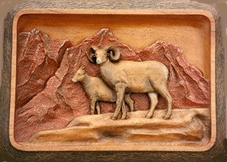 Pair of Rocky Mountain Sheep
