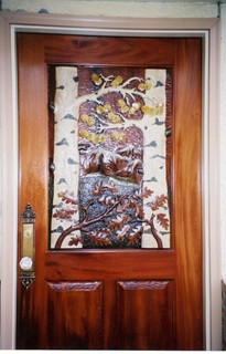 Carved Twin Aspens Door