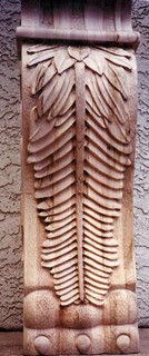 Carved mantle detal