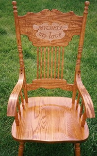 Custom Carved Rocking Chair
