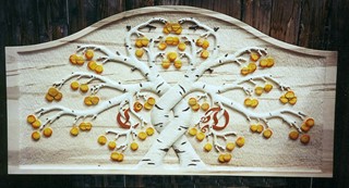 Carved Aspen Tree Headboard