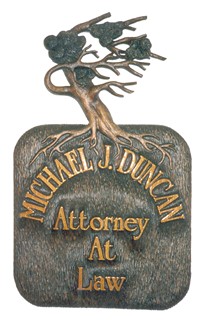 Carved Sign with Bristle Cone Pine