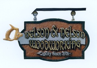 Hanging carved sign